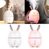 300ML Air Humidifier Cute Rabbit Ultra-Silent USB Aroma Essential Oil Diffuser Office Car Humidificador Air Purifier Mist Maker