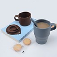 300ml Collapsible Coffee Mugs Silicone Portable Cup for Outdoors Camping Hiking Picnic and Travel