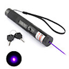 301 100mW 405nm Adjust Focus Violet Laser Flashlight with 2 Switch and Lock (2CR123A)