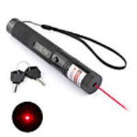 301 200mW 650nm Adjust Focus Red Laser Flashlight with 2 Switch and Lock (2CR123A)