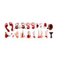 3090cm Hallowmas Blood Handprint Stickers Horror Door Stickers DIY Wall Decoration Graffiti Wall Stickers PVC