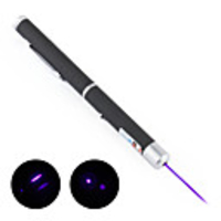 30mW 405nm Mid-open Purple Blue Laser Pointer Pen 2AAA(battery included)