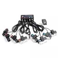 30W 8Pcs/set Lamp 16 LED Emergency Flashing Warning Lights Wireless Remote Grille Strobe