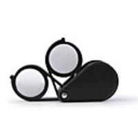 30X Double-Lens Loupe Magnifier - Black