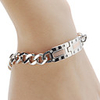 316L Stainless Steel Checked Pattern Bracelet for Women