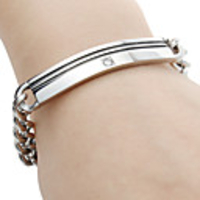 316L Stainless Steel Fashionable Design Double Stripe Bracelet for Man