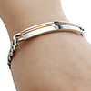 316L Stainless Steel Fashionable Design Double Stripe Bracelet for Women