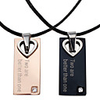 316L Stainless Steel Two Are Better Than One Couple Pendant Necklace