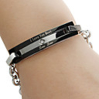316L Stainless Steel Unique Design Love You Most Bracelet for Man