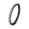 316l surgical-steel hinged nose rings hoop with zicron 16g(1.2mm) womens and mens body pierecing ring septum clicker helix cartilage hoop body piercing jewelry 10mm diameter,  black color