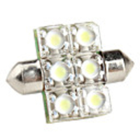 31mm 0.43W 6-LED White Light Festoon Bulb for Car Lamps (DC 12V)