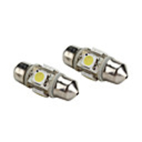 31mm 1W 4x5050 SMD White Light Festoon LED Bulb for Car Reading/Trunk/License Plate Lamps (2-Pack,  DC 12V)