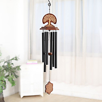 32 Inch Tree of Life Flower Six-tube Wind Chime Pendant Metal Home Decoration miniinthebox