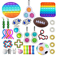 32 pcs Fidget Sensory Toy Set Stress Relief Toys Autism Anxiety Relief Stress Pop Bubble Fidget Sensory Toy For Kids Adults miniinthebox