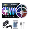 32.8ft 10M LED Strip Lights RGB Tiktok Lights Waterproof 600LEDs SMD 2835 with 24 Keys IR Remote Controller and 100-240V Adapter for Home Bedroom Kitchen TV Back Lights DIY Deco