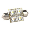 33cm 4-LED White Light Bulb for Car License Plate/Dome/Tail/Door Lamps (DC 12V)