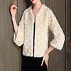 3/4 Length Sleeve Coats / Jackets Orlon Wedding Bolero With Fur