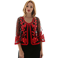 3/4 Length Sleeve Shawls PolyCotton Blend Party / Evening / Office / Career Women
