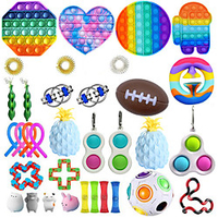 34 pcs Fidget Toys Anti Stress Toy Stretchy Strings Mesh Marble Relief Gift For Adults Children Sensory Antistress Relief Toys miniinthebox