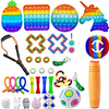34 pcs Sensory Fidget Toys Set Bundle-DNA Pop Bubble Squeeze Stress Relief Balls with Fidget Hand Toys for Kids Adults Calming Toys for ADHD Autism Anxiety Relief miniinthebox