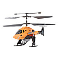 3.5-Channel Infrared RC Helicopter with Gyro,  Lifting Hook,  Fly Crane and Truck (Orange)