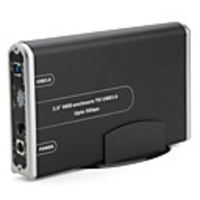 3.5" USB 3.0 External HDD Enclosure with Vertical Stand (Up to 5 Gbps,  Black)