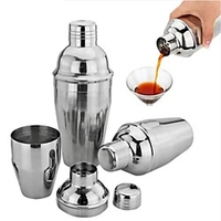 350ml 550ml 750ml Stainless Steel Cocktail Shaker Cocktail Mixer Wine Martini Drinking Boston Shaker Party Bartender Barware Accessories Bar Tool miniinthebox