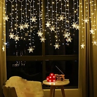 3.5M 96LEDs Snowflake Curtain String Lights LED Christmas Curtain Light Living Room Bedroom Christmas New Year Wedding Valentine