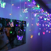 3.5M Butterfly Shape LED String Strip Light Christmas Gift 96 LED Icicle Curtain Lights Christmas Wedding Holiday Bedroom Decoration Lamp 110V 220V EU Plug US Plug
