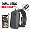 3.5M1080P Dual-Lens Endoscope Wireless Endoscope with 8 LED Lights Inspection Camera Zoomable Snake Camera For Android iOS Tablet hard wire 3.5M