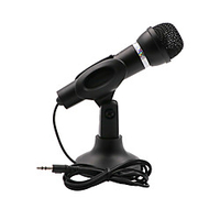 3.5mm Condenser Microphone Home Stereo Microphone Desktop Support for PC YouTube Video Skype Chat Games Podcast Recording