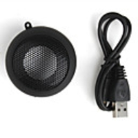 3.5mm DC 5V Ultra Mini USB Rechargeable Portable Speaker (Black)