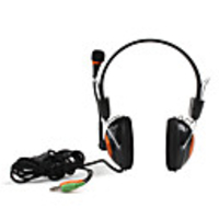 3.5mm Jack Multimedia Headphone with 90-Degree-Swivel Microphone (Black Golden)