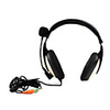 3.5mm Jack Multimedia Headphone with 90-Degree-Swivel Microphone (Black Silver)