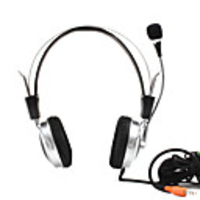 3.5mm Jack Multimedia Headphone with 90-Degree-Swivel Microphone (Black)