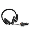 3.5mm Jack Multimedia Headphone with 90-Degree-Swivel Microphone (Black)