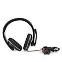 3.5mm Jack Multimedia Headphone with 90-Degree-Swivel Microphone (Black)