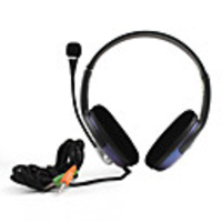 3.5mm Jack Multimedia Headphone with 90-Degree-Swivel Microphone (Purple)