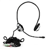 3.5mm Jack Stereo Headset with Fixed Microphone (Black Silver)