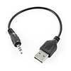 3.5mm Male to USB Male Audio Adapter AUX Cable Black 20cm High quality,  durable