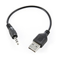 3.5mm Male to USB Male Audio Adapter AUX Cable Black 20cm High quality,  durable