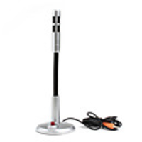3.5mm Multimedia 180-Degree-Swivel Microphone (Silver)