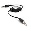 3.5mm Retractable AUX Cable - Black/78cm Length