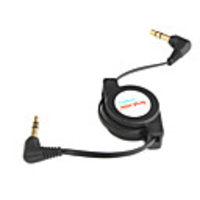 3.5mm Retractable Stereo Audio Male to Male Data Cable (65CM-Length)