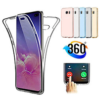 360 Double Silicone Phone Case For Samsung Galaxy S10 Plus S10 E S10 S9 Plus S9 S8 Plus S8 S7 Edge S7 Note 9 Note 8 Note 10 Plus Note 10 Transparent clear Soft Phone Case Cover miniinthebox
