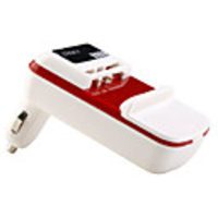 360°Rotation USB Universal Car Charger Red White