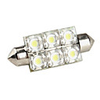 39mm 0.43W 6-LED White Light Festoon Bulb for Car Lamps (DC 12V)