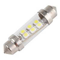 39mm 6 x 1210 SMD White LED Car Festoon Light