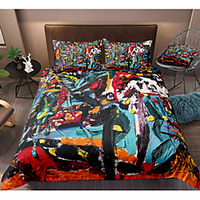 3D Abstract Art 3-Piece Duvet Cover Set Hotel Bedding Sets Comforter Cover with Soft Lightweight Microfiber,  Include 1 Duvet Cover,  2 Pillowcases for Double/Queen/King(1 Pillowcase for Twin/Single)