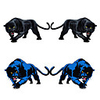 3D Animal Car Sticker Black Panther Roaring Colorful Funny Car Styling auto Accessories